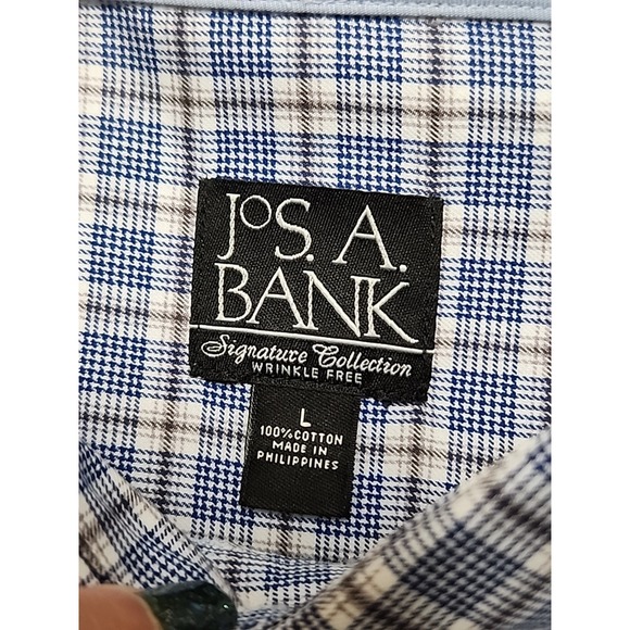 Jos. A. Bank Signature Collection Plaid Wrinkle Free Button-Up Men's Large NWT - Picture 2 of 15